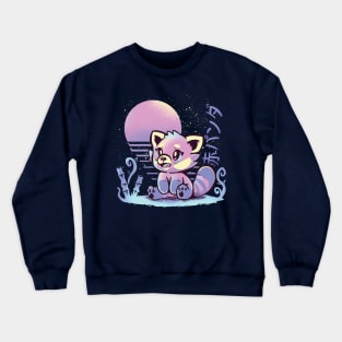 RetroWave Red Panda Crewneck Sweatshirt